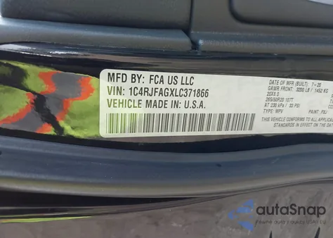 2020 Jeep Grand Cherokee Altitude 4X4 z USA, uszkodzony, nr VIN 1C4RJFAGXLC371866